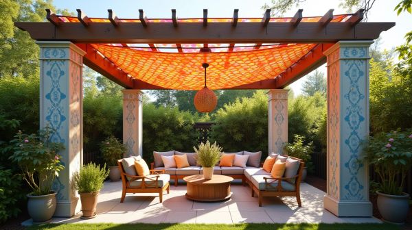 Transformer votre pergola avec des toiles personnalisées tendances